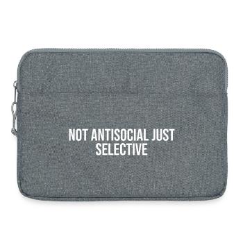 Introvert Humor Tee - Laptoptasche 15" - Grau meliert - Vorne