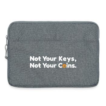 Pas tes clés. Pas votre cotation Bitcoin Coins - Sacoche pour ordinateur portable 15 pouces - gris chiné - Devant