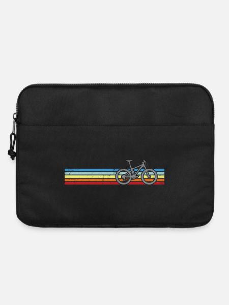 Rainbow Stripes Fahrrad - Laptoptasche 15" - Schwarz