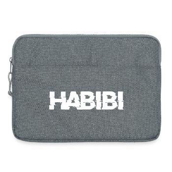 Habibi Schriftzug - Laptoptasche 15" - Grau meliert - Vorne