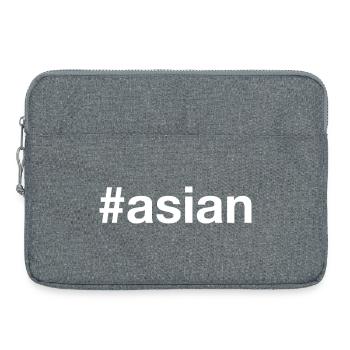Hashtag asiatique - Sacoche pour ordinateur portable 15 pouces - gris chiné - Devant