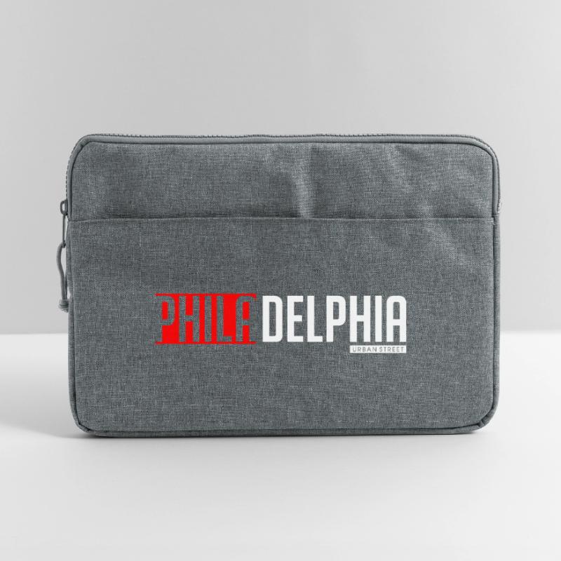 Conception colorée basée sur du texte de Philly et Delta Sacoche pour ordinateur portable 15 pouces
