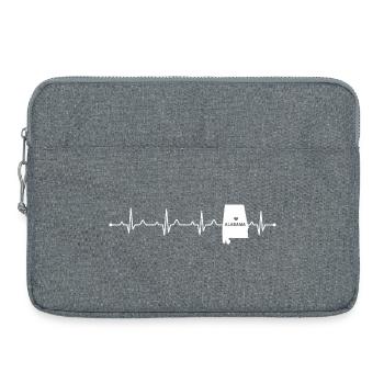 Made In Alabama USA Heartbeat ECG State Pride - Laptop bag 15" - heather grey - Front