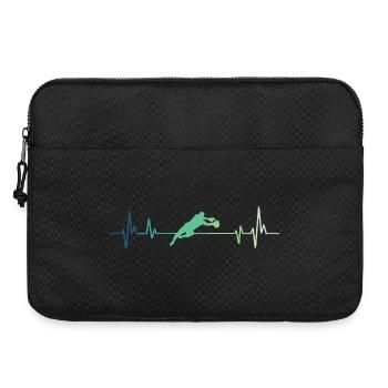Gardien de but de football battements de cœur   - Sacoche pour ordinateur portable 15 pouces - noir - Devant
