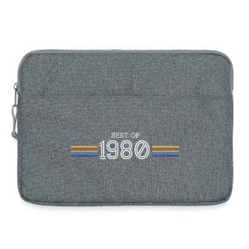 Best Of 1980 T-Shirt Cadeau Humour - Sacoche pour ordinateur portable 15 pouces - gris chiné - Devant