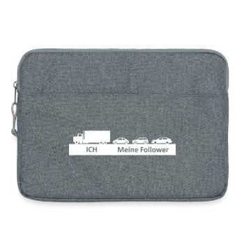 LKW - ich meine follower - Laptoptasche 15" - Grau meliert - Vorne