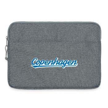 Copenhagen Lettering Blue-White Graphic - Laptop bag 15" - heather grey - Front