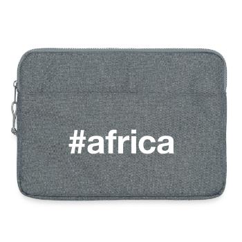AFRIQUE Afrika - Sacoche pour ordinateur portable 15 pouces - gris chiné - Devant