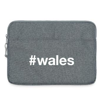 WALES Hashtag - Laptop bag 15" - heather grey - Front