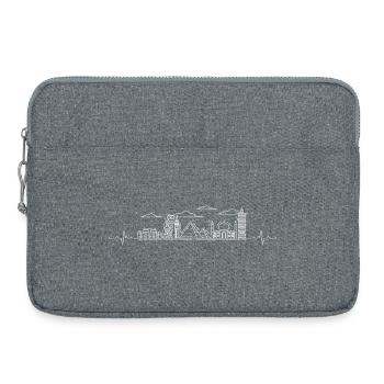 Monuments de la ligne d’horizon du battement de cœur - Sacoche pour ordinateur portable 15 pouces - gris chiné - Devant