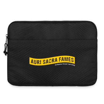 Auri sacra fames (lateinisch) >Vectorgraphic - Laptoptasche 15" - Schwarz - Vorne