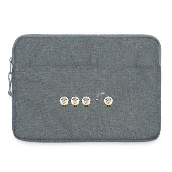 Schwarzes Schaf – Illustration - Laptoptasche 15" - Grau meliert - Vorne
