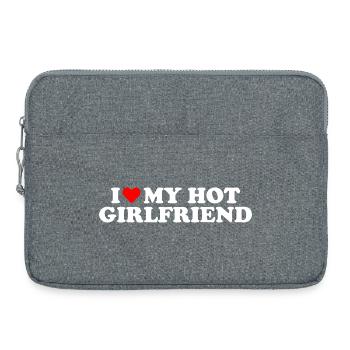 J’aime ma copine sexy, cadeau pour petite amie - Sacoche pour ordinateur portable 15 pouces - gris chiné - Devant