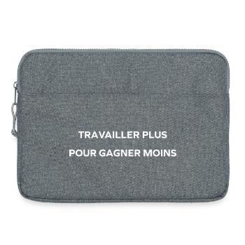 travailler plus pour gagner moins - Sacoche pour ordinateur portable 15 pouces - gris chiné - Devant