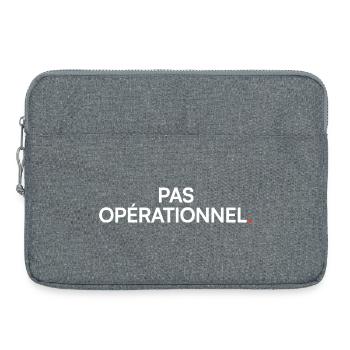 Pas opérationnel humour fatigue travail - Sacoche pour ordinateur portable 15 pouces - gris chiné - Devant