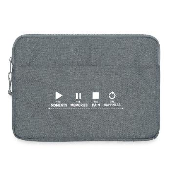 Pleine conscience, moments, souvenirs, bonheur - Sacoche pour ordinateur portable 15 pouces - gris chiné - Devant