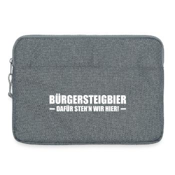 Bürgersteigbier dafür steh'n Ortskontrollfahrt OKF - Laptoptasche 15" - Grau meliert - Vorne