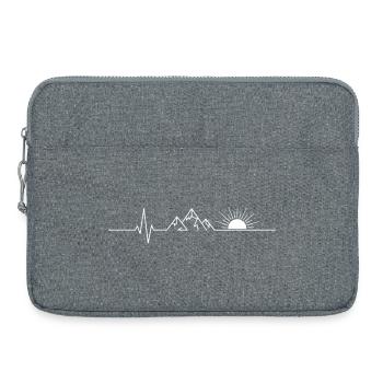 Bergsonne aufgehend Herzschlag Herzschlag - Laptoptasche 15" - Grau meliert - Vorne