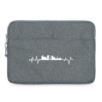 Manchester uk heartbeat - Laptop bag 15" - heather grey - Front