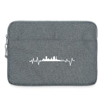 Herzschlag von Southampton - Laptoptasche 15" - Grau meliert - Vorne