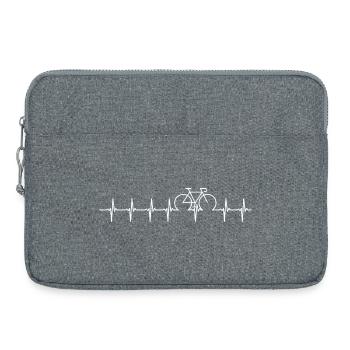 Graphique du rythme cardiaque du pouls de cyclisme - Sacoche pour ordinateur portable 15 pouces - gris chiné - Devant