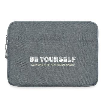Soyez vous-même – T-shirt motivant - Sacoche pour ordinateur portable 15 pouces - gris chiné - Devant