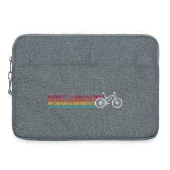 Conception de vélo arc-en-ciel LGBT Pride - Sacoche pour ordinateur portable 15 pouces - gris chiné - Devant