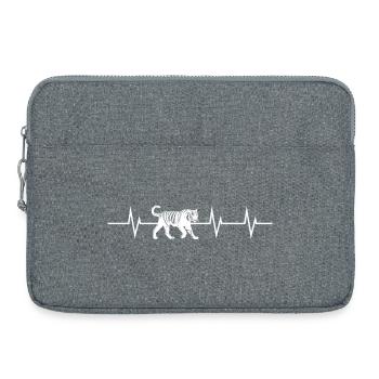 Heartbeat of a Tiger - Laptop bag 15" - heather grey - Front