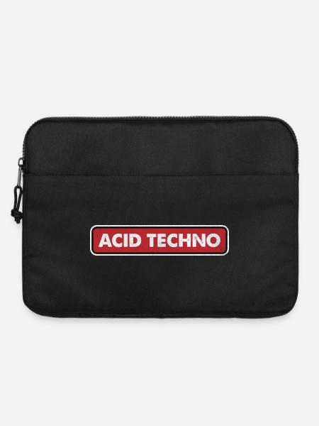 Acid Techno Neon Gitter - Laptoptasche 15" - Schwarz