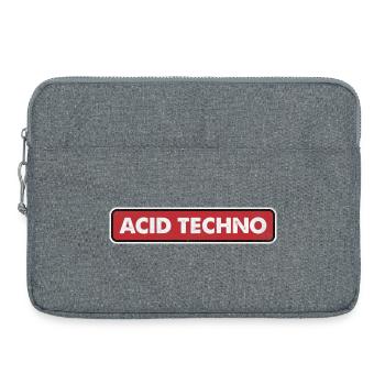 Acid Techno Neon Gitter - Laptoptasche 15" - Grau meliert - Vorne