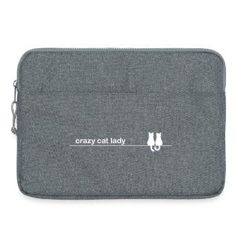 Funny Cat Sayings Crazy Cat Lady - Laptop bag 15" - heather grey - Front