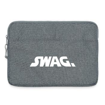Galactic Swag Lettering - Laptop bag 15" - heather grey - Front