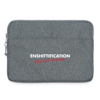 Enshittification - alles wird schlimmer! - Laptoptasche 15" - Grau meliert - Vorne