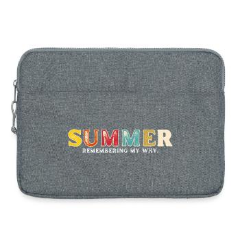 Funny Summer Break Quote Remembering My Why - Laptop bag 15" - heather grey - Front