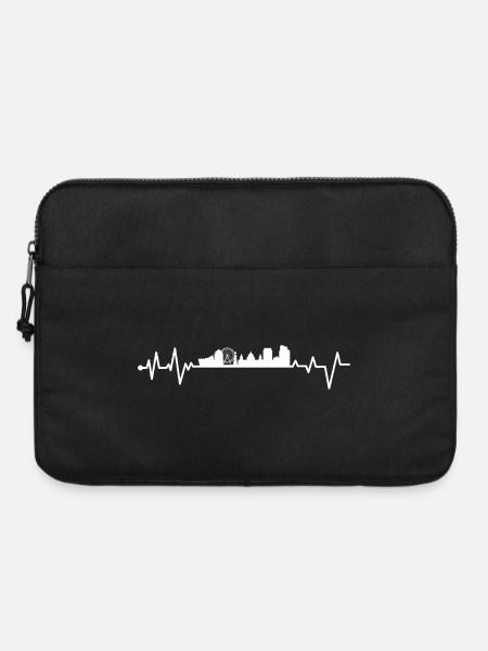 Belfast Herzschlag - Laptoptasche 15" - Schwarz