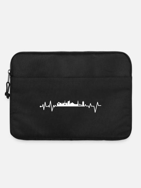 Herzschlag von Norwich - Laptoptasche 15" - Schwarz
