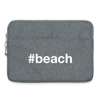Hashtag de la plage - Sacoche pour ordinateur portable 15 pouces - gris chiné - Devant