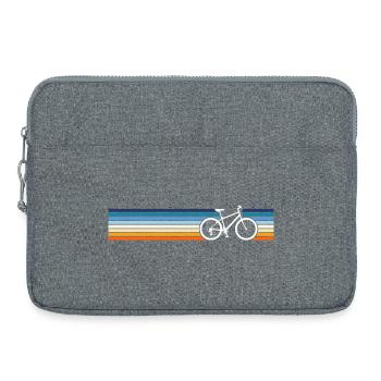 Retro Bicycle Pattern Fade - Laptop bag 15" - heather grey - Front