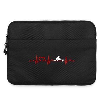 Heartbeat Curling Girl Drôle Joueur de Curling ECG - Sacoche pour ordinateur portable 15 pouces - noir - Devant