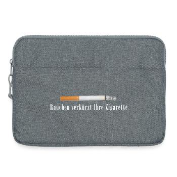 Rauchen Verkürzt Ihre Zigarette Lustiger Spruch - Laptoptasche 15" - Grau meliert - Vorne