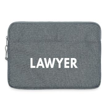 Cabinet d’avocats professionnels Lawyer Gift - Sacoche pour ordinateur portable 15 pouces - gris chiné - Devant