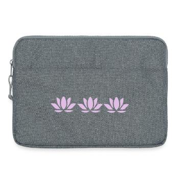 Lotus Flower Lotus Flower Pastel Violet Flower Flowers - Laptop bag 15" - heather grey - Front