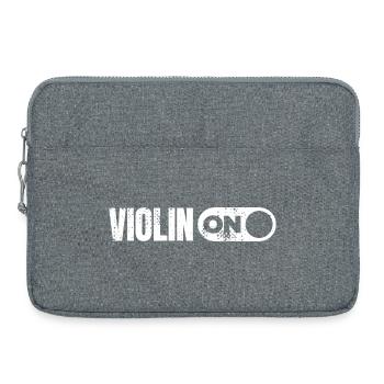 Lustige Violine - Laptoptasche 15" - Grau meliert - Vorne