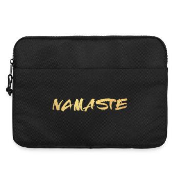 Yoga Namaste Gold Handwriting Deluxe Meditation om - Laptop bag 15" - black - Front