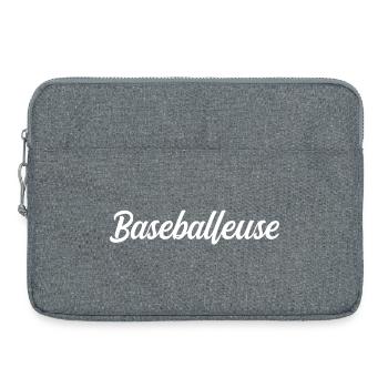 Baseball player - Laptop bag 15" - heather grey - Front