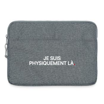Ich bin physisch im Humorbüro da. - Laptoptasche 15" - Grau meliert - Vorne