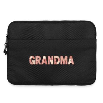 Grandma Patchwork Floral Pattern Gift - Laptop bag 15" - black - Front