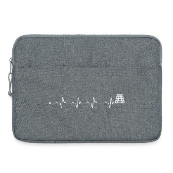 Heartbeat Mesoamerican pyramids - Laptop bag 15" - heather grey - Front