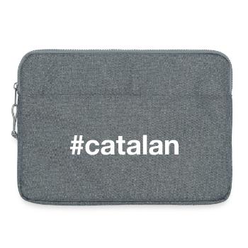 CATALAN Katalanisch Hashtag - Laptoptasche 15" - Grau meliert - Vorne