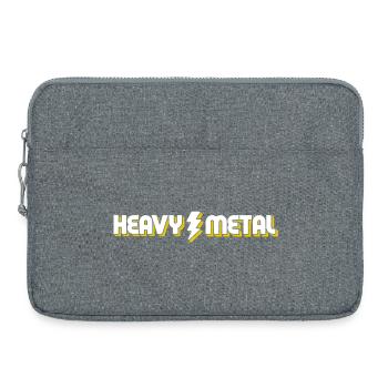 Heavy Metal Lightning Bolt Text-Logo - Laptoptasche 15" - Grau meliert - Vorne